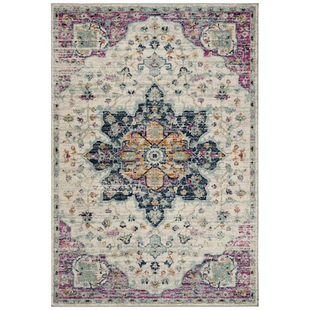 Safavieh Madison 900 Power Loomed Medium Rectangle Area Rug Ivory & Fuchsia - 4 x 6 ft. MAD921R-4